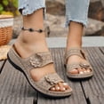 thumbnail image 6 of Jamicy Wedge Slippers for Women Dressy Slip On Comfortable Summer Breathable Shoes Floral Platform Slides for Casual Walking, 6 of 6