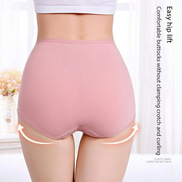 CULAYII High Waisted Womens Underwear Cotton Tummy Control Postpartum  Underwear Full Coverage Soft Panties Briefs for Women