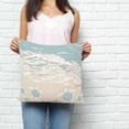 thumbnail image 2 of Blue Coastal Sea Turtle Pillow Covers 24x24 Inch Decorative Throw Pillow Cover, Summer Beach Ocean Abstract Art Sofa Pillowcases Accent Cushion Case Home Decor Bedroom Living Room, 2 of 6