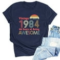 thumbnail image 2 of ICHUANYI 1984 Vintage Shirt For Womens 40th Birthday Gifts Retro Short Sleeve T Shirts Party Tops Funny Tees Fashion Clothing, 2 of 4