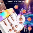 thumbnail image 4 of Karaoke Microphone for Kids & Adult, Handheld Wireless Bluetooth Karaoke Mic Speaker Music Player Recorder with LED Lights for Birthday Party, Wedding, Christmas, 4 of 10