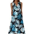 thumbnail image 5 of QUNYINEY Sun Dresses Women A-Line Tropical Sleeveless Long Dresses with Pockets Casual Loose Fit V-Neck Tank Dress, 5 of 5