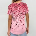 thumbnail image 5 of Womens Valentine Day Scrubs V Neck Nursing Short Sleeve Plus Size Scrub Tops Love Heart Print Cute Quick Dry Uniforms with Pockets Hot Pink 4XL, 5 of 5