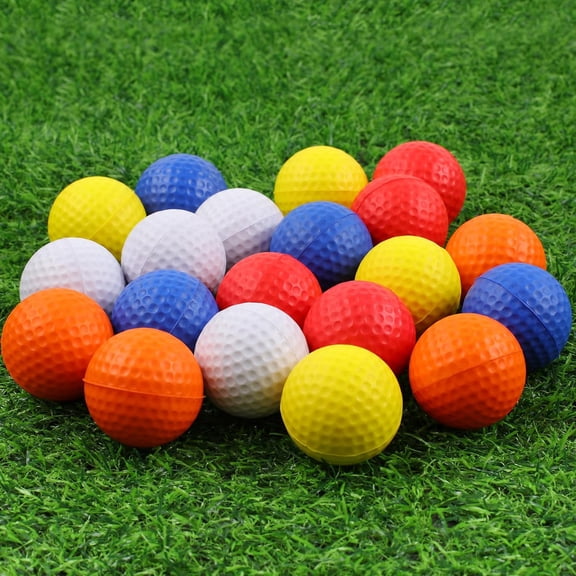 BESTSKY 20 Pack Foam Golf Balls, 41Mm Practice Golf Balls, Realistic Feel and Long Lasting Limited Fligh Practice Golf Balls for Backyard, Soft Golf Balls for Indoor Or Outdoor