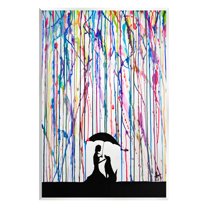 Modern Vivid Drip Silhouette Couple Abstract Graphic Art Unframed Art Print Wall Art