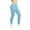 Sky Blue, variant on Women's Yoga Wide Waistband Pants - Multiple Pockets, Nylon/Spandex, Active/Casual, XS-XL