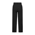 thumbnail image 5 of FYEGRE Tweed Women's Pants Stylish Women's Casual Trousers with Elastic Waistband and Front Button Pockets for Everyday Comfort and Black M, 5 of 6