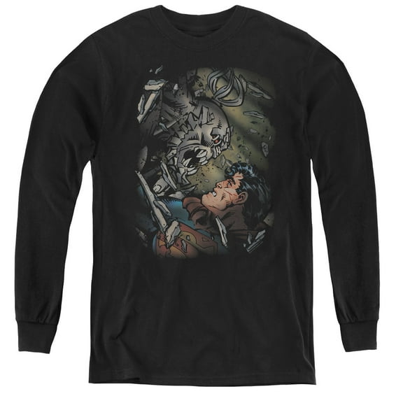 Superman - Epic Battle - Youth Long Sleeve Shirt - Medium