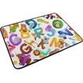 thumbnail image 6 of Coolnut Shower Curtain and Rug Set Animals Alphabet Set Polyester Waterproof Bath Curtain and Mat with Hooks 72" x 72", 6 of 6