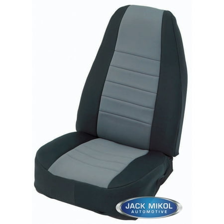 Smittybilt Seat Covers Rear Neoprene Black Sides with Charcoal Center Jeep 80 95 CJ & Wrangler YJ 47322 S/B47322