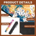 thumbnail image 3 of Mahjong Mat 31.5" x 31.5" American Flag Vibrant Sunset Sky Palm Trees Non-Slip Noise Reduction American Mahjong Tiles Table Cover for Dominoes Poker Card Board Games Gift, 3 of 8