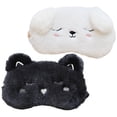 thumbnail image 4 of MasteelfCA 2Pcs Cartoon Animal Sleep Mask Adorable Eye Mask for Sleeping Plush Eye Shade Cover, 4 of 6