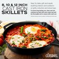 thumbnail image 3 of Cuisinel Pre Seasoned Cast Iron Skillet 3 Multi Sized Cooking Pan Set, 3 of 7