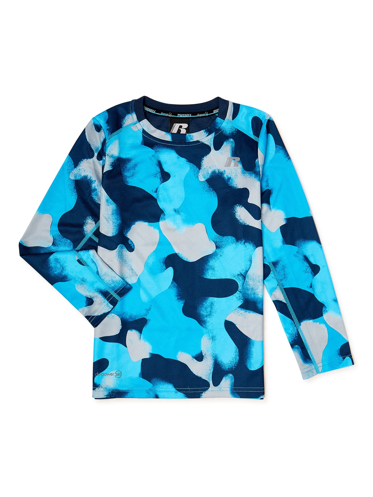 Russell Camo Boys Long Sleeve Printed T-Shirt, Sizes 4-18
