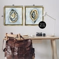 thumbnail image 4 of Stupell Industries Oyster with Pearls Nautical & Beach Painting Gold Floater Framed Canvas Art Print Wall Art, 25 x 25, Set of 2, 4 of 10
