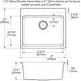 thumbnail image 2 of Elkay Elx2522 Quartz Luxe 25" Single Basin Kitchen Sink For Drop-In Installation - Ricotta, 2 of 7