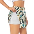 thumbnail image 1 of Balery Fathers day Pantalones cortos deportivos para mujer con forro y dos bolsillos, elásticos, para entrenamiento, gimnasio, yoga-Large, 1 of 7