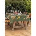 thumbnail image 2 of Easter Bunny Outdoor Tablecloth - 52x70 Inch Rectangle Dining Table Cover, Spring Yellow Flowers Country Plants Green Waterproof Outdoor Table Cloth with Umbrella Hole & Zipper for Picnic/Patio/Party, 2 of 7