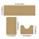 thumbnail image 3 of Large Foam Bath Mat Bathroom Rug Set 3 Pieces | Non Slip Soft Velvet Fleece | Water Absorbent Washable | Modern Thick Comfort | 15.7x47.2in 15.7x23.6in 15.7x19.7in | Multiple Colors, 3 of 7