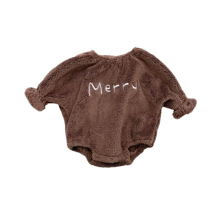 

Unisex Baby Onesie Clothing Letter Print Christmas Long Sleeve Rompers Bodysuit Cartoon Hat Clothes Toddler Cute Daily Play