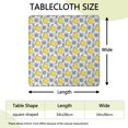 thumbnail image 2 of Yellow Lemon Fruit Slices White Pattern Square Fitted Tablecloth with Elastic Edge,Square Table Cover,Washable Elastic Table Cover for Home Kitchen Party Decor 34"x34", 2 of 6