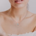 thumbnail image 2 of Diamond Pendant Necklace For Women | 2 Carat IGI Certified Oval Shape Lab Grown Diamond | Flaire Halo Lab Diamond Pendant Necklace 18K Rose Gold | FG-VS1-VS2 Quality Friendly Diamonds, 2 of 4