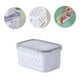 thumbnail image 4 of Recipientes grandes de plástico para almacenar alimentos con tapa y colador extraíble | Contenedores herméticos para organizar frutas, verduras y carne en el refrigerador | Recipientes para despensa, 4 of 4