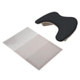 thumbnail image 4 of HILABEE PU Leather U Shape Arm Rest Comfortable Professional Portable with Mat Manicure black with white mat, 4 of 9