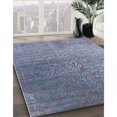 thumbnail image 3 of Ahgly Company Machine Washable Indoor Round Industrial Modern Columbia Blue Area Rugs, 7' Round, 3 of 7