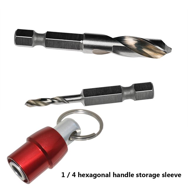 Soporte para puntas de destornillador de extensión de taladro de tornillo Ndcxsfigh de vástago hexagonal de 1''4 pulgadas (rojo)