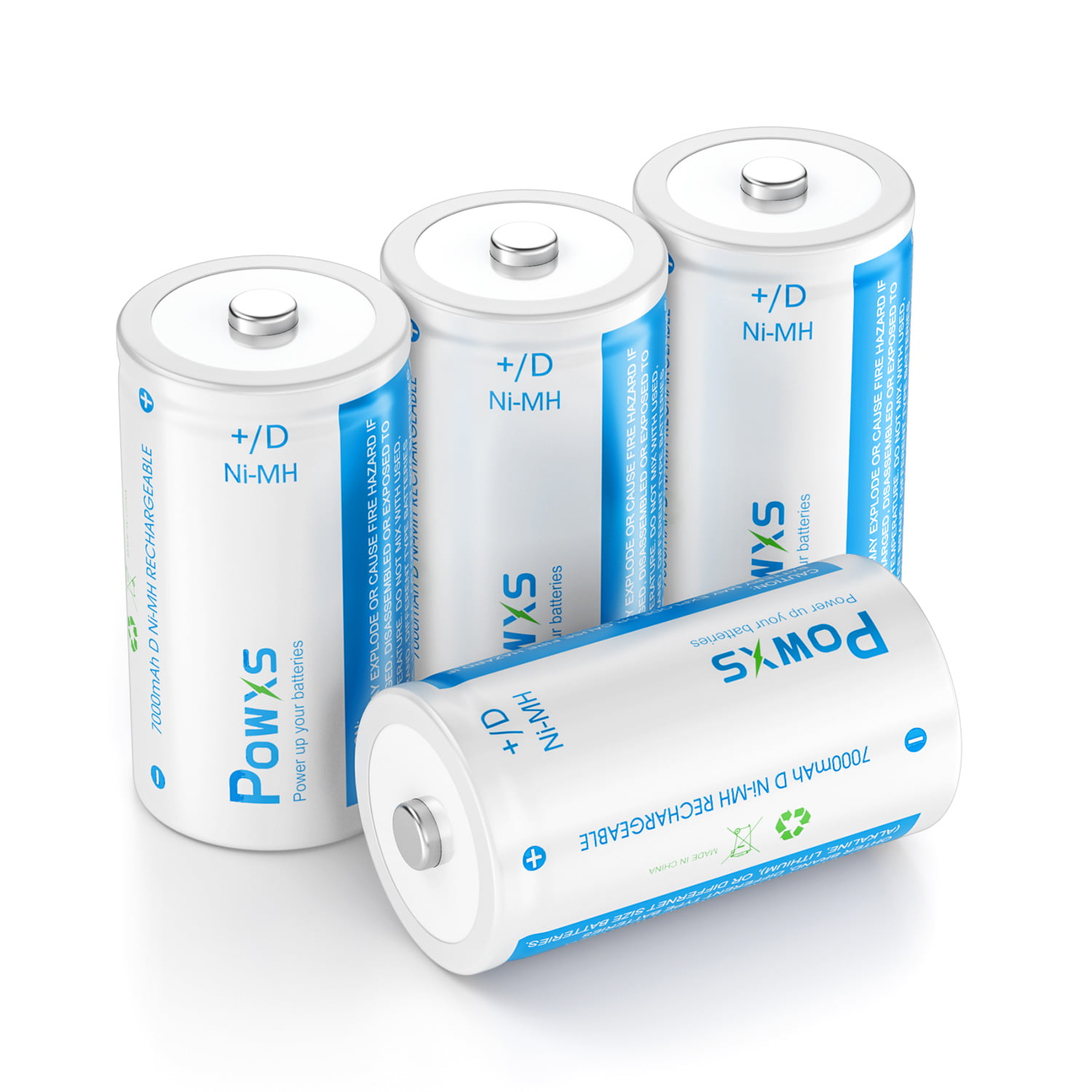 POWXS AA Rechargeable Batteries 2000mAh Pre-Charged 1.2 Volt Ni-MH Low Self-Discharge AA Batteries 8 Pack