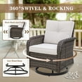 thumbnail image 5 of INTER HUT 5 Pieces Patio Furniture Set, Outdoor Rattan Chair Wicker Conversation Sets with Cushions and Glass Coffee Table, 5 of 9