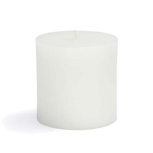 Zest Candle CPZ-071-12 3 x 3 in. Bougies Pilier Blanc -12pcs-Case- Vrac