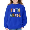 thumbnail image 2 of YunPes Fifth Grade Back to School Pullovers for Girls Colorful Funny Print Preppy Sweatshirts 3-13 Years Kids Graphic Tee Crewneck Tops, 2 of 7