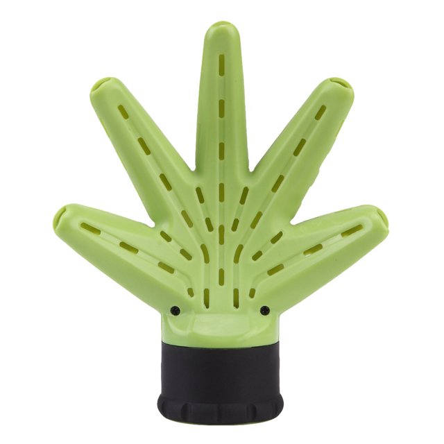 Accessoire de Diffuseur de Sèche-Cheveux Diffuseur Universel pour Coiffure Bouclée Portable Mignon en Forme de Main Housse de Sèche-Cheveux pour Maison Voyage Salon de Coiffure Vert