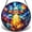 A - Ufo, variant on UFO Stained Glass Suncatcher for Window – 6.3in Galaxy Window Hanging Decor, Space Sun Catcher Ornament Gift for Home & Room Decor