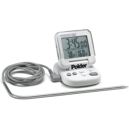 

Polder THM-362-90 Digital In-Oven Probe Thermometer/Timer White