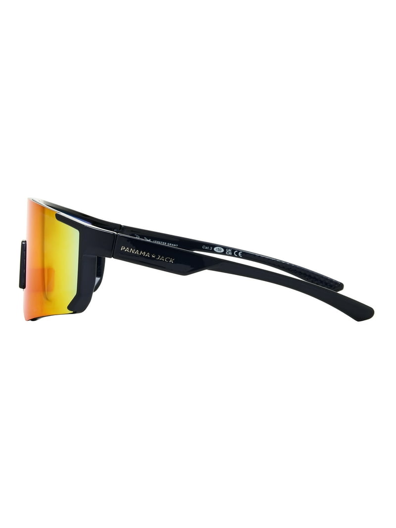 Panama Jack® x Foster Grant® Black Shield Men's Sunglasses