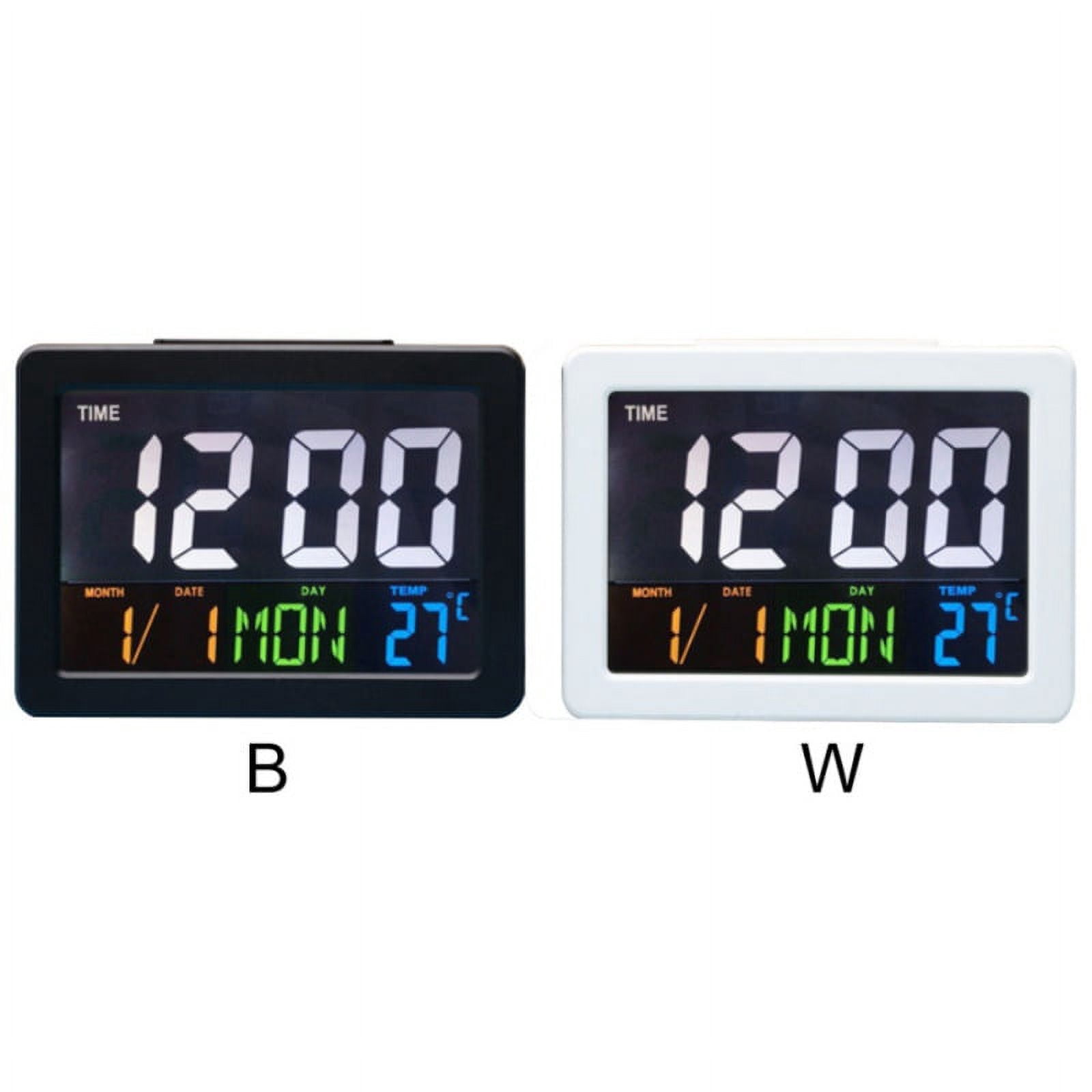 Colorful Large Digital Display Students Alarm Clock Display Date LED Electronic Desk Clock with Indoor Temperature Home Decor