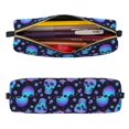 thumbnail image 2 of Fotbe Skull flower funny Estuche para Lápices de Cuero con Estampado, Estuche con Cremallera Resistente, Organizador Compacto y Elegante para Papelería, 2 of 7