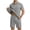 Gray, variant on Gealkoca Men's 2 Piece Outfits Short Sleeve Casual Shirt and Shorts Set Summer Quarter Zip Tracksuit for Men Loose Sports Elastic Waist Shorts