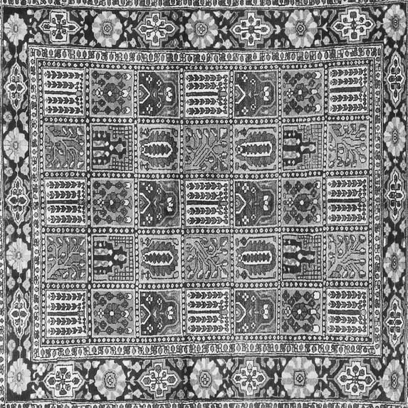 Ahgly Company Indoor Square Persian Gray Traditional Area Rugs, 3' Square