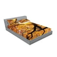 thumbnail image 2 of Ambesonne Nature Fitted Sheet & Pillow Sham Set, Sun in October Harvest, Full, Orange, 2 of 2