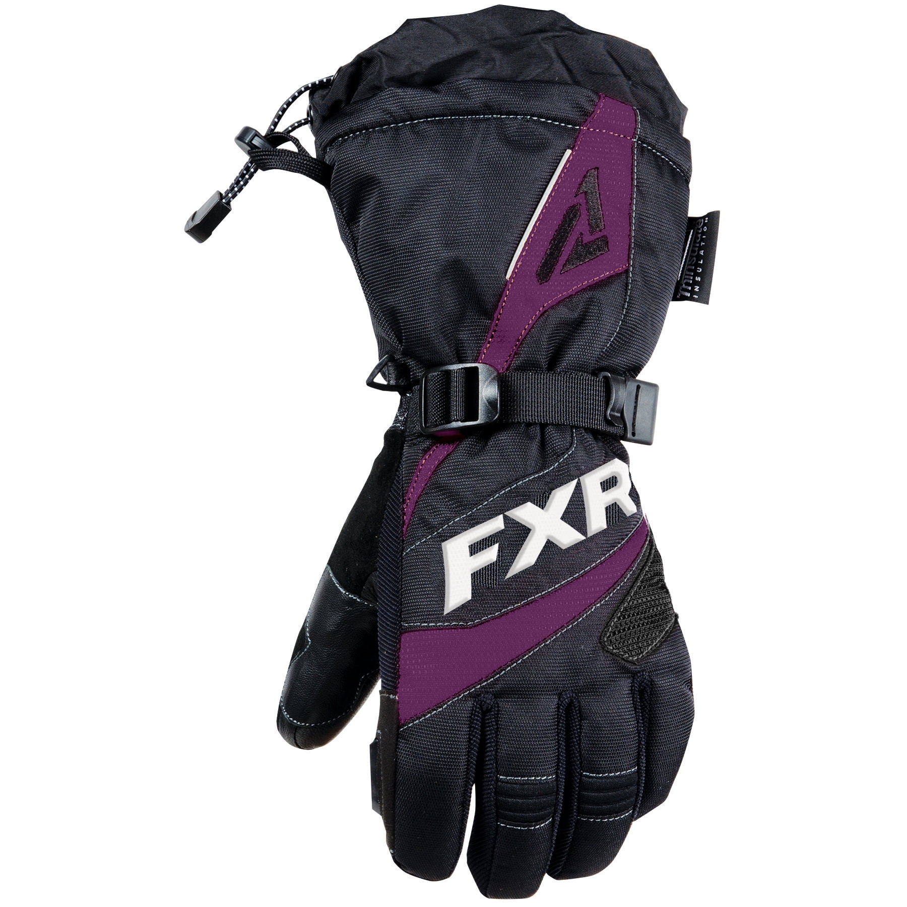 FXR Womens Black/Plum Fusion Gloves Snowmobile 2020