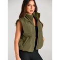 thumbnail image 5 of Puffer Vest Women Sleeveless Winter Cropped Outerwear Warm Puffer Lightweight Stand-up Collar Down with Pockets, 5 of 12