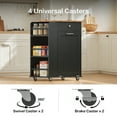 thumbnail image 5 of Kitchen Island, Island Table for Kitchen, Kitchen Carts on Wheels with Storage, Hidden Tilt Out Trash Cabinet, 5 of 7