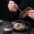 thumbnail image 5 of Tetera de arcilla púrpura que cambia de Color, dragón hecho a mano, Fénix, fácil limpieza, tetera Gongfu, regalo para amantes del té, 5 of 5