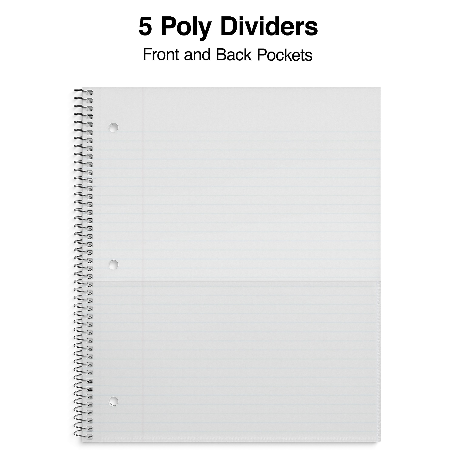 Staples Premium 5-Subject Notebook 8.5" x 11" College Ruled 200 Sheets 3/Pack ST58318DVS
