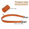 thumbnail image 2 of Uxcell 1 Count PU Leather Short Bag Strap with Clasp Orange, Grey Buckle 25.59 x 0.91 inch, 2 of 6