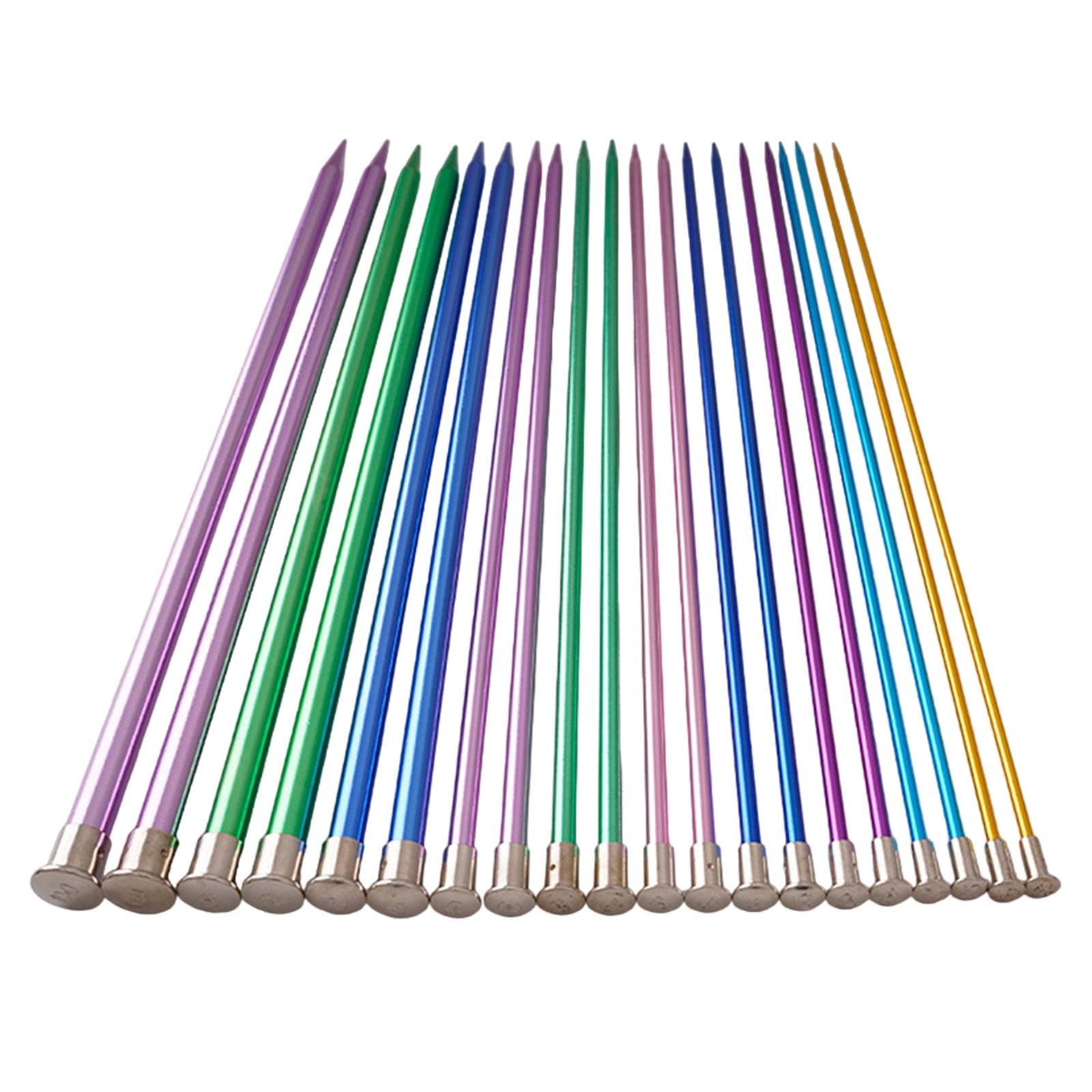 10Pairs Aluminum Knitting Needle, 3.0mm-10mm Single Pointed Beginner Knitting Needle for Sweater, Bag, Sock, Hat, Craft